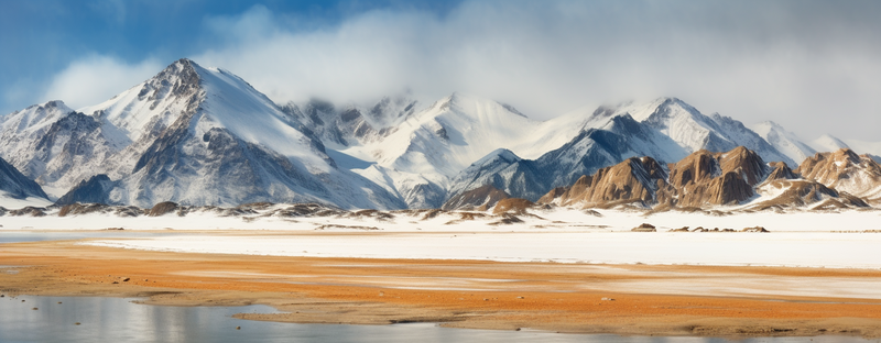 天山冬季雪山云雾黄昏天空自然风景实拍摄影图,高清,摄影图,摄影图片,图片大全,摄影图免费下载